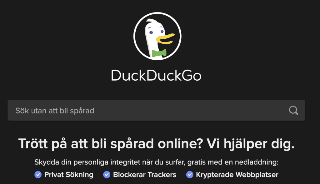 DuckDuckGo sökmotor