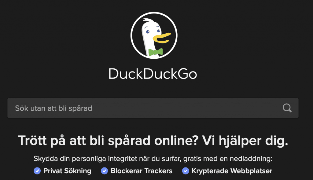 DuckDuckGo sökmotor